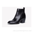 Best selling low price chunky heel women boots